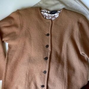 CAMEL TAN Jacket Top Wool Classic by REQUIREMENTS Hong Kong Size Large to  XL